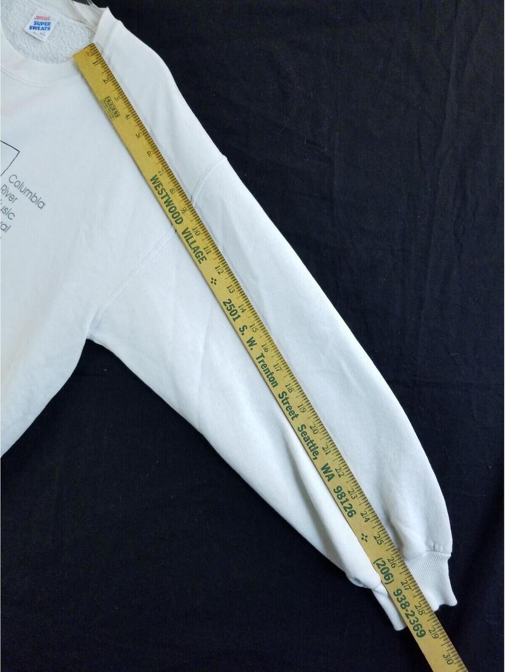 VTG Mozart Head Columbia River Music FESTIVAL 91 Concert White L Sweatshirt - Picture 10 of 10